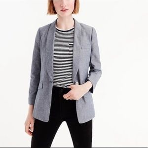 J. Crew Unstructured Cotton Linen Blazer